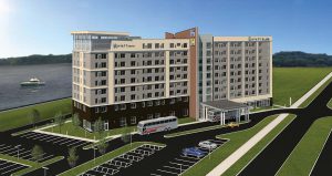 Rendering of Hyatt House and Place Hotel in East Moline