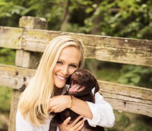 Kelsey Clay With Her Dog