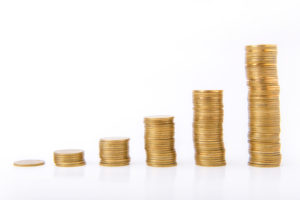 Construction Loan Low Down Payment - Ascending Stack of Coins
